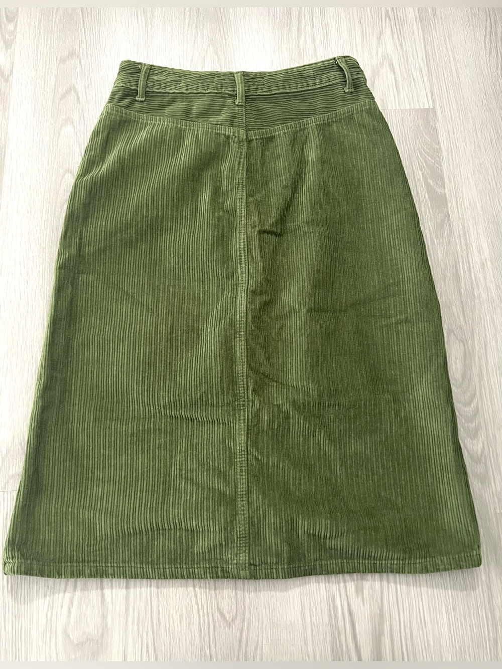 ANTHROPOLOGIE Pilcro And The Letterpress Green Corduroy Pencil Skirt Size 4 - Picture 8 of 14